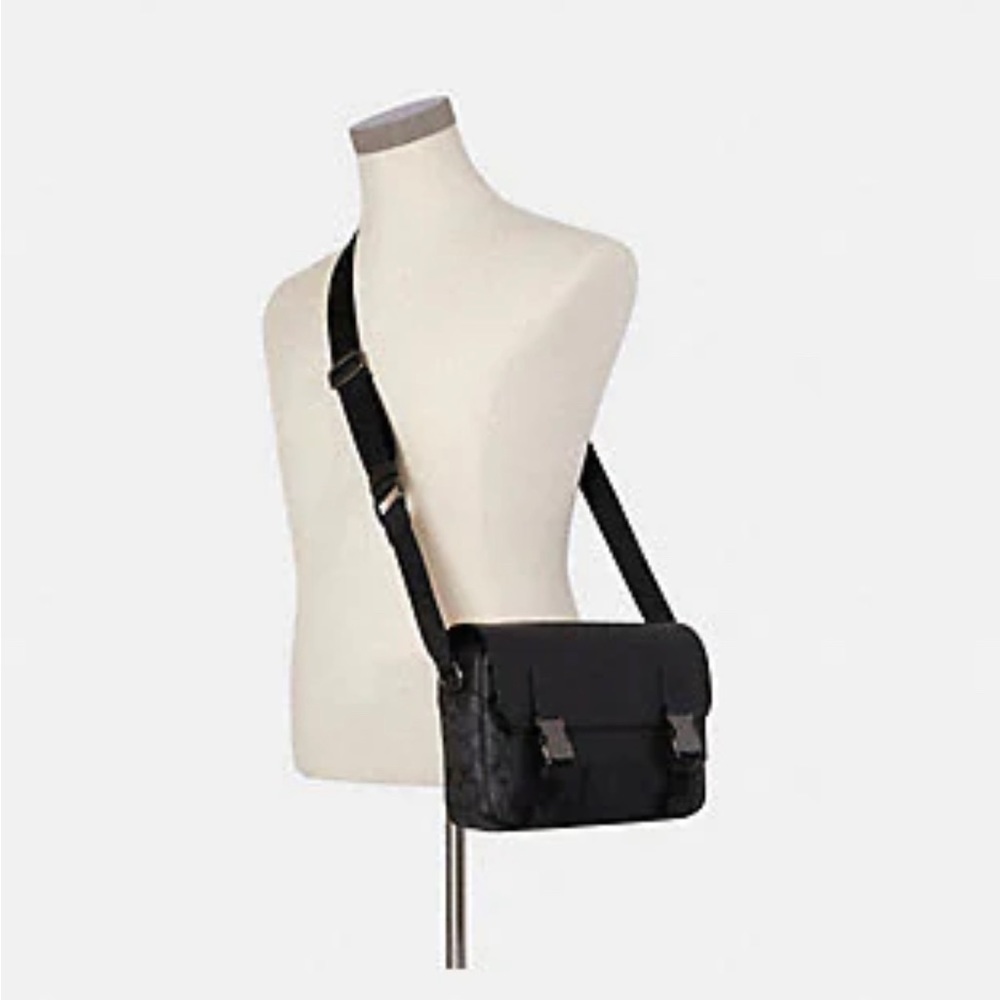 Coach Track Crossbody In Signature Canvas - Picture 3 of 9